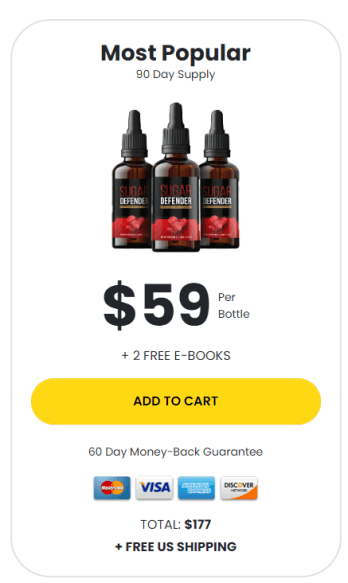 Sugar Defender 3 bottle $59